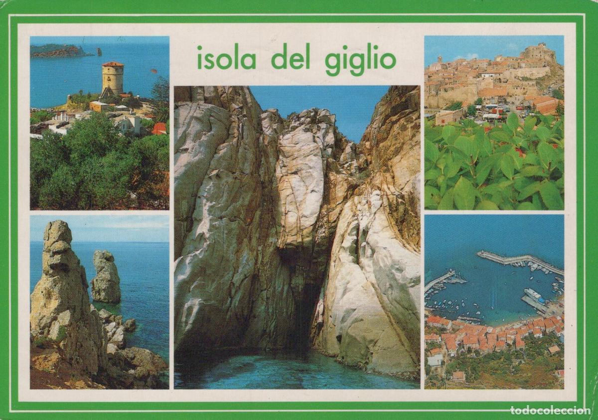 Postcards: Italy Isola del Giglio Multi View Coastal Landscape Seascape Village *YAN004