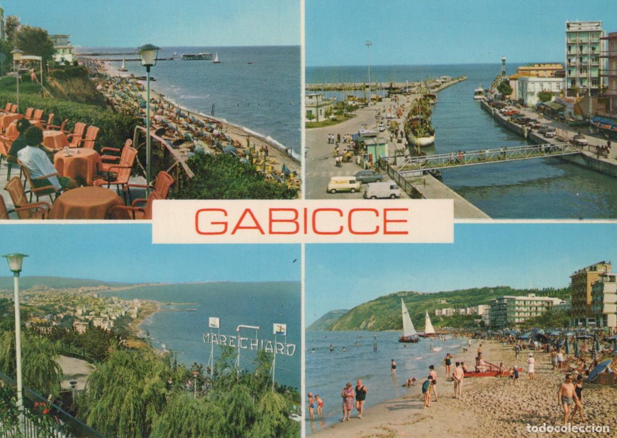 Postcards: Italy Gabicce Mare Beach Harbor and Coastal Views 1970s *YAN003