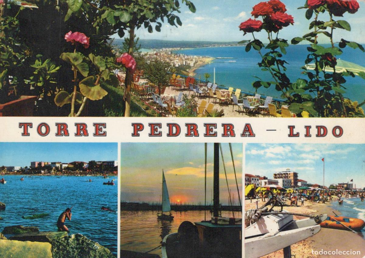 Postcards: Italy Torre Pedrera Lido Panoramic View Beach Sailing Diving *YAN012
