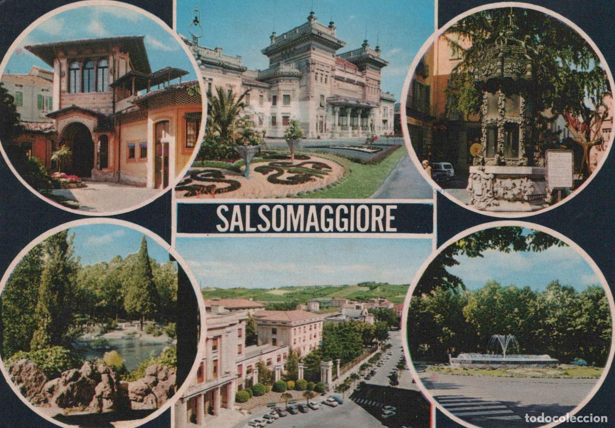Postcards: Italy Salsomaggiore Terme Multi View Architecture Landscape Fountain *YAN016