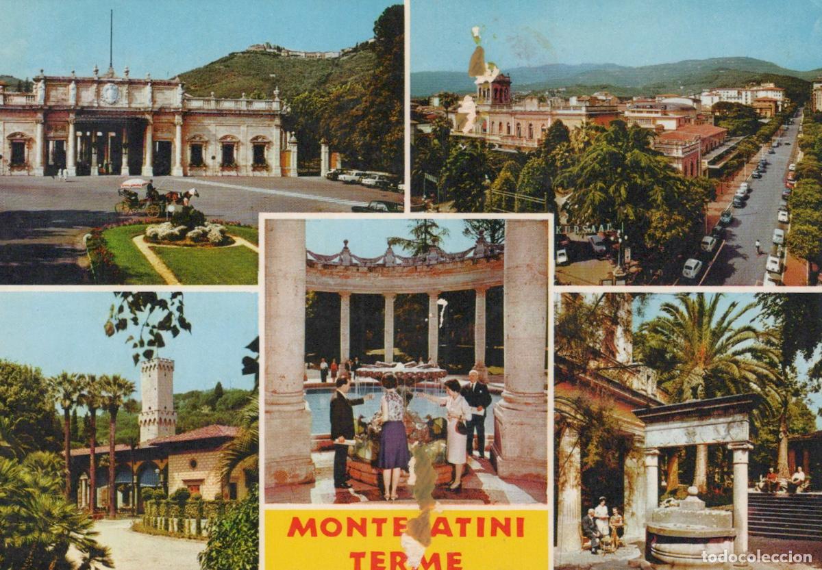Postcards: Italy Montecatini Terme Multi View Architecture Spa Gardens 1950s *YAN022