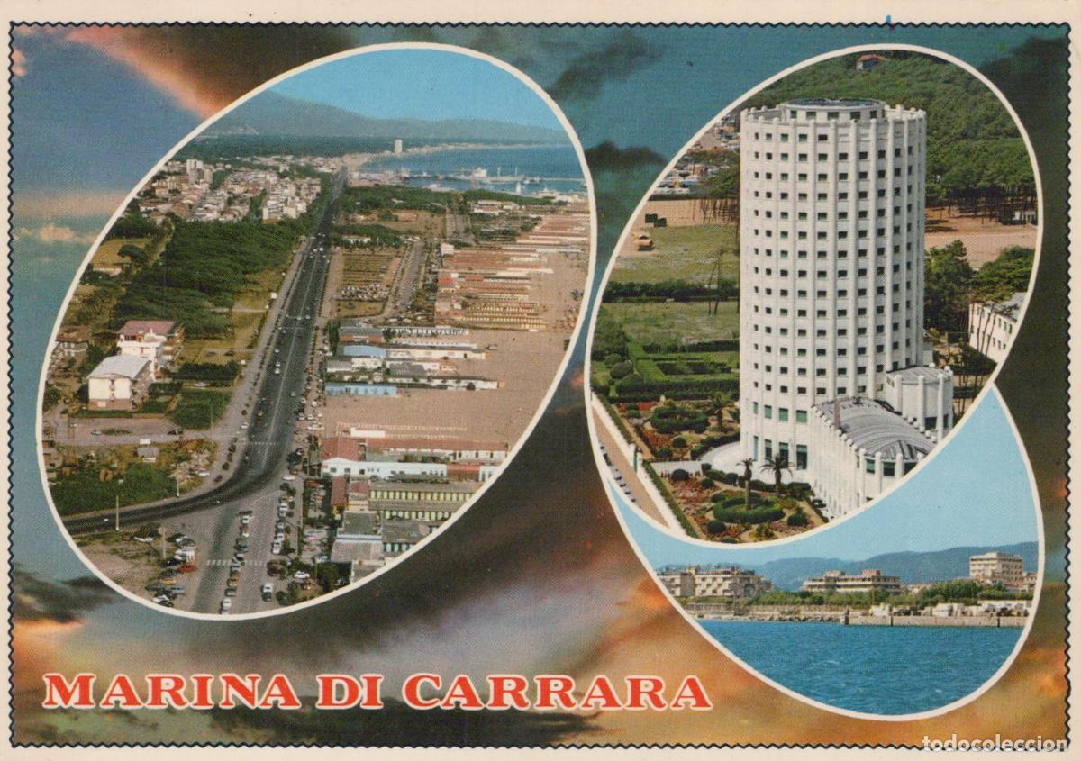 Postcards: Italy Marina DI Carrara Aerial View Modern Building Seascape *YAN026