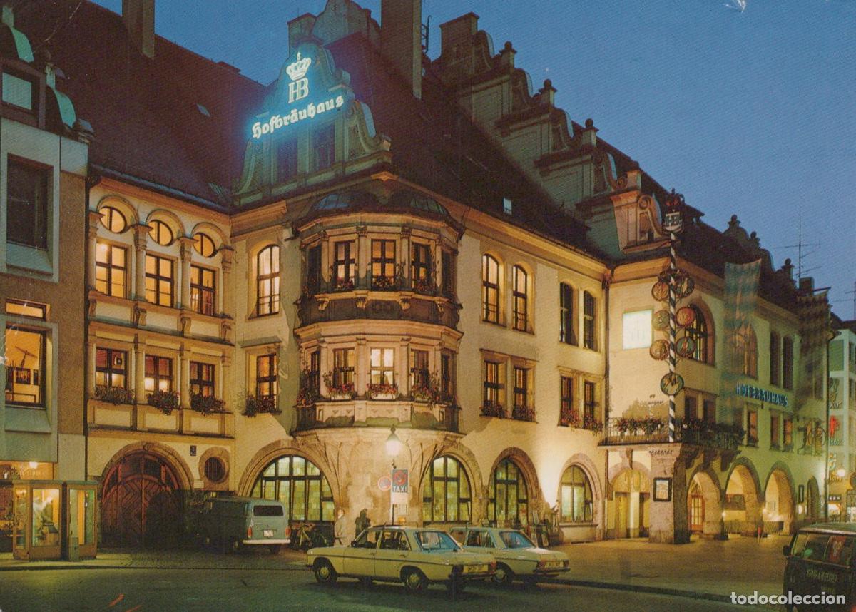 Postcards: Germany Munich Hofbr&auml;uhaus am Platzl World Famous Beer Hall Evening View *YAN027