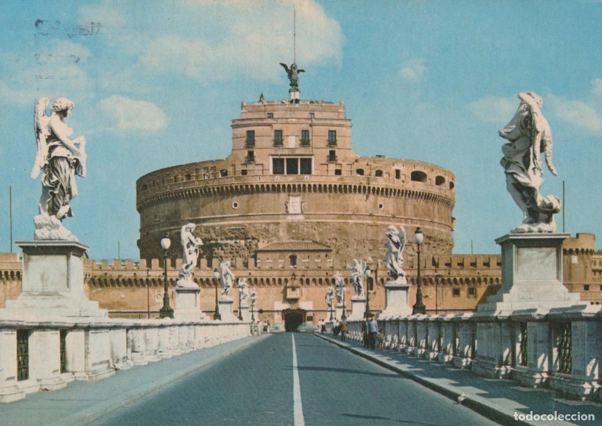 Postcards: Italy Rome Ponte Sant Angelo Bridge and Castel Sant Angelo Castle *YAN039