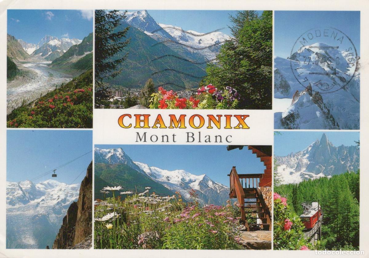 Cartoline: France Chamonix Mont Blanc French Alps Mountain Glacier Cable Car *YAN063