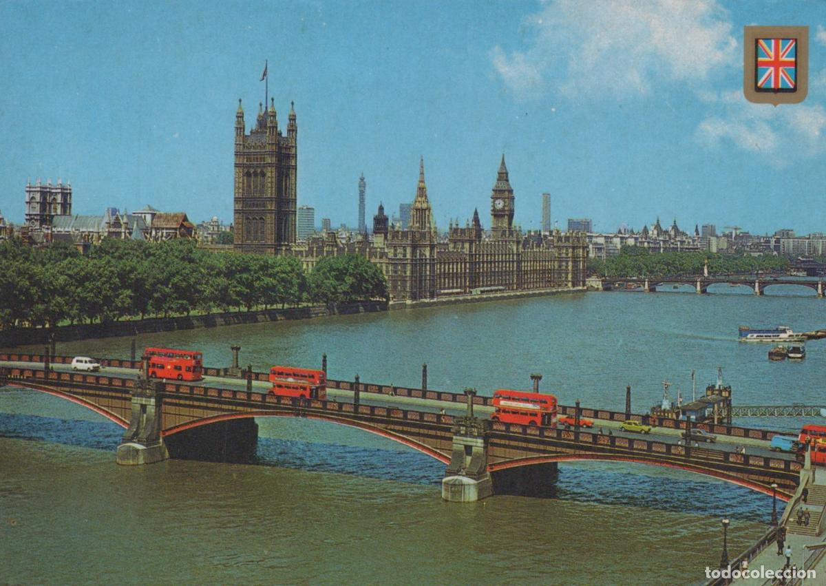 Cartoline: United Kingdom London Houses of Parliament Lambeth Bridge River Thames *YAN074