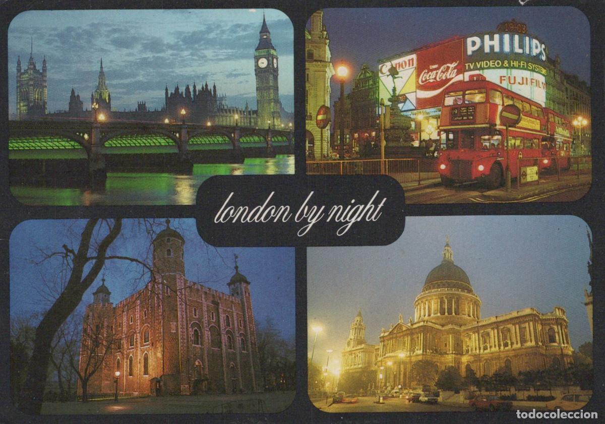 Cartes Postales: United Kingdom London By Night Big Ben Tower of St Paul S Cathedral *YAN089