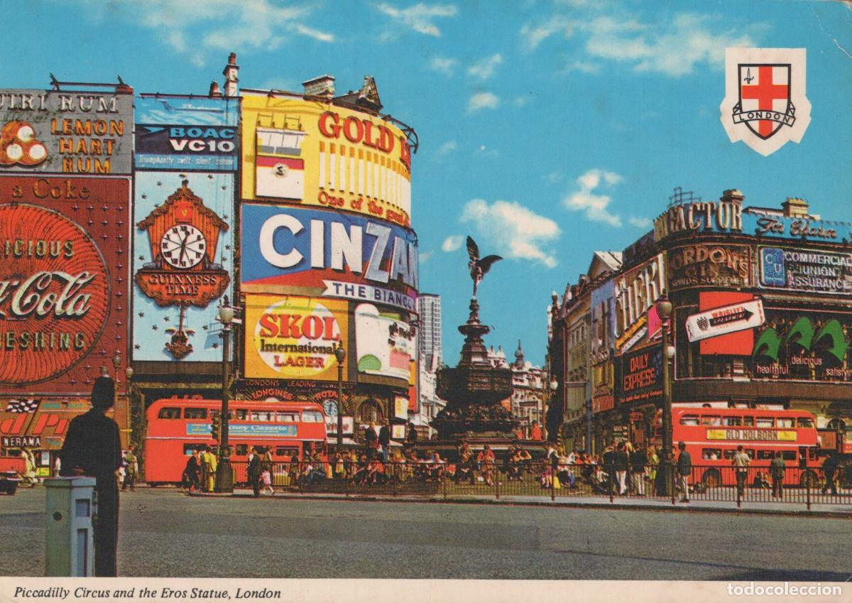 Postkarten: United Kingdom London Piccadilly Circus and Eros Statue England 1980s *YAN099