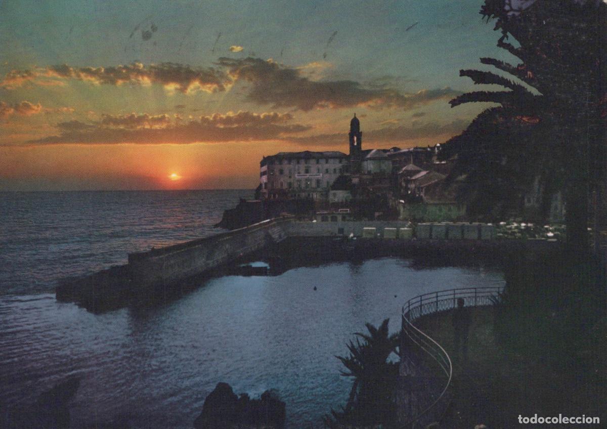 Cartes Postales: Italy Nervi Small Harbor Sunset View With Bell Tower and Coastal *YAN103