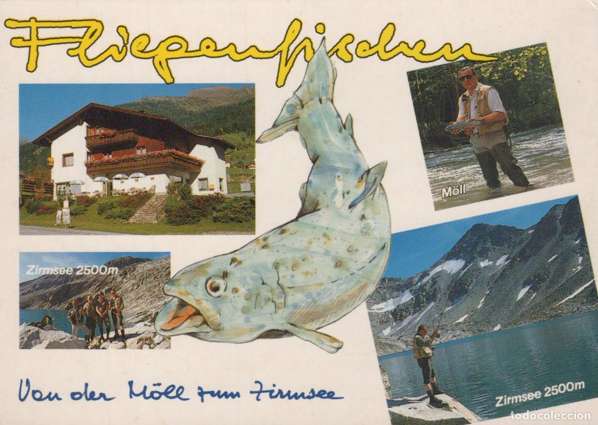 Postales: Austria Gro&szlig;kirchheim Fly Fishing M&ouml;ll River Zirmsee Lake Unposted *YAN129