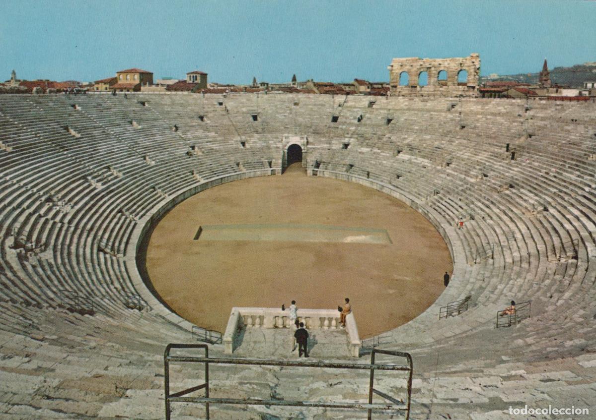 Postales: Italy Verona Arena Interior Ancient Roman Amphitheatre Vintage Unposted *YAN123