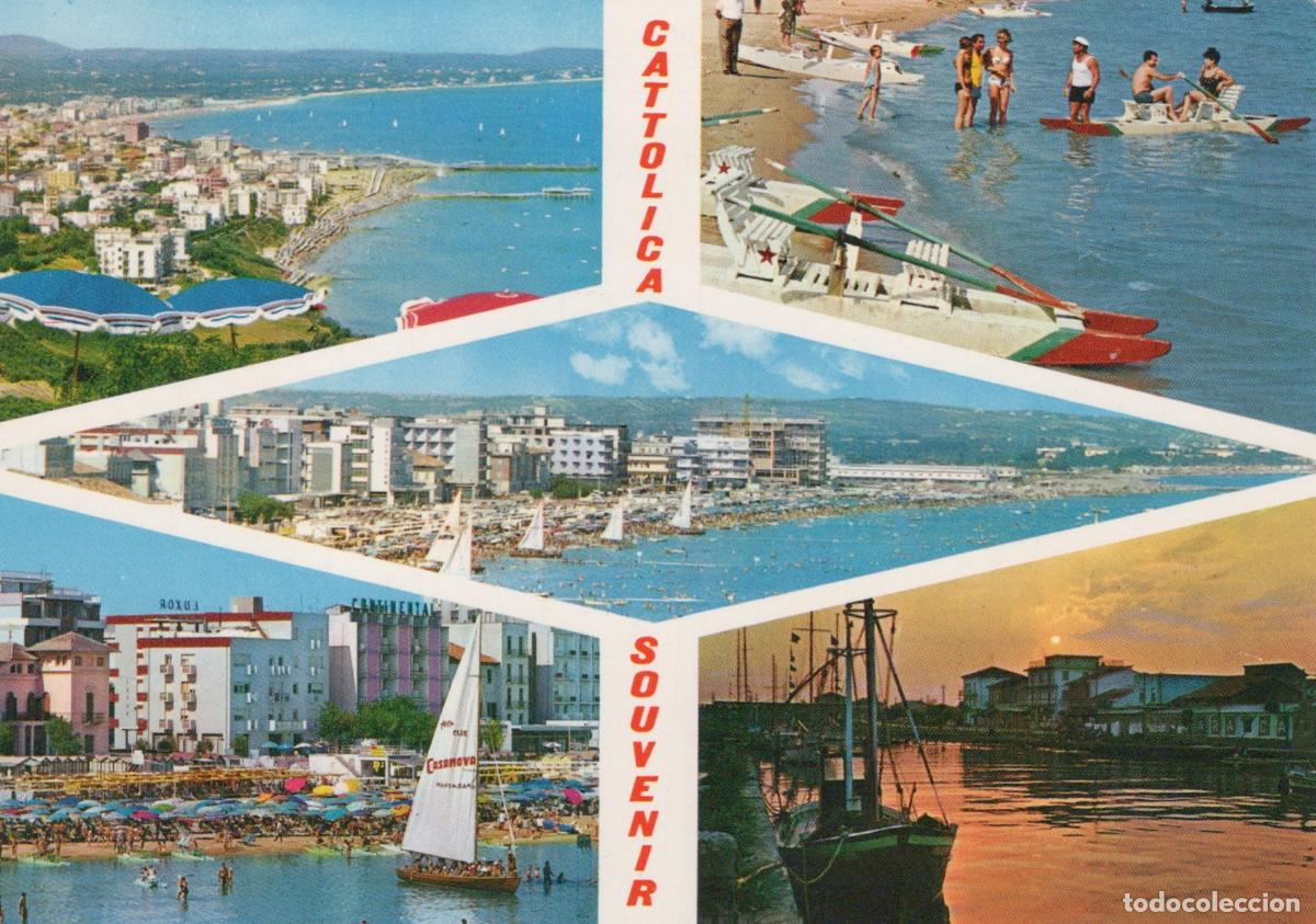 Postkarten: Italy Cattolica Beach Resort Souvenir Multi View Adriatic Coast Unposted *YAN159