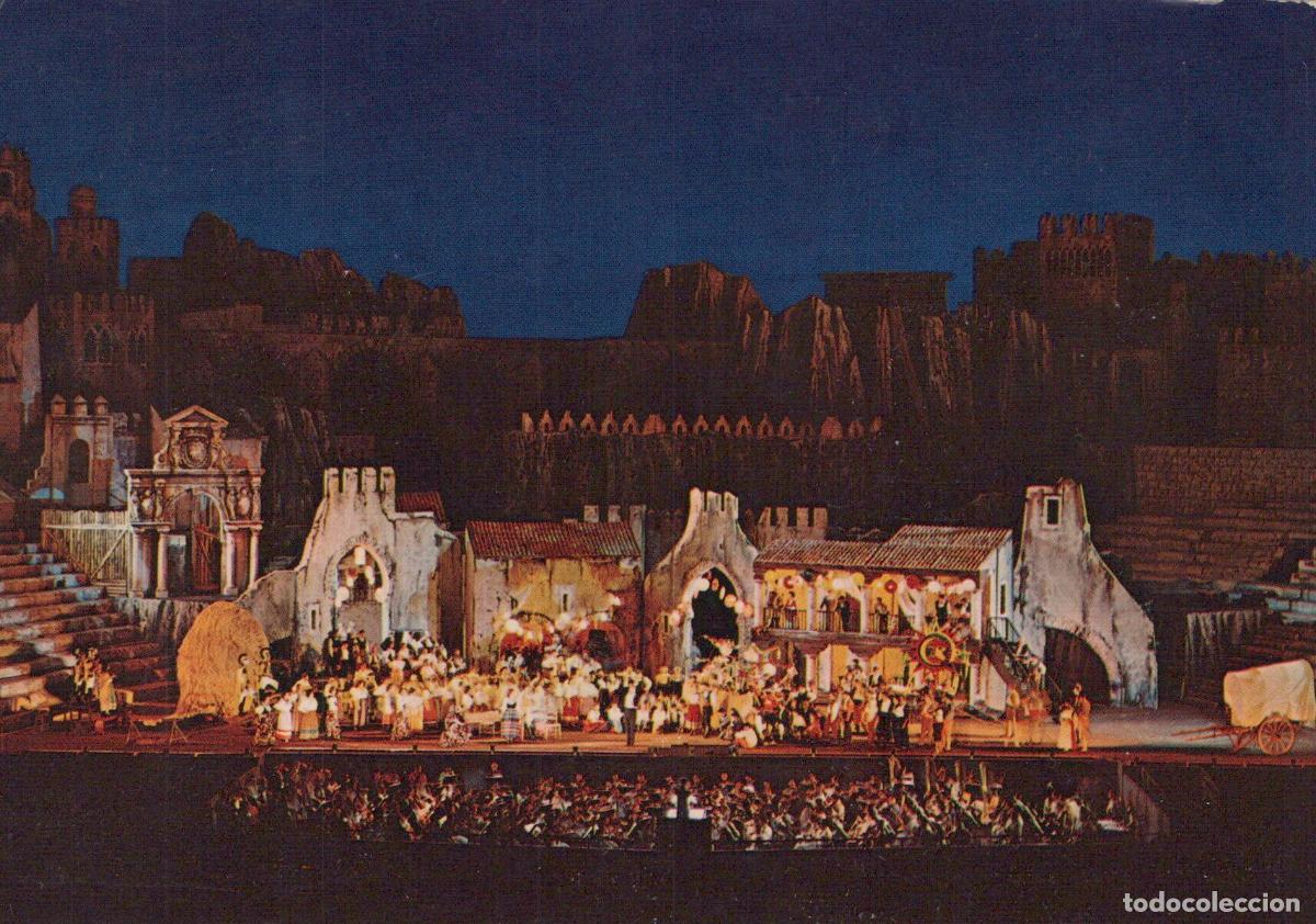 Postais: Italy Verona Opera Season Carmen Stage Set Performance Unposted *YAN120
