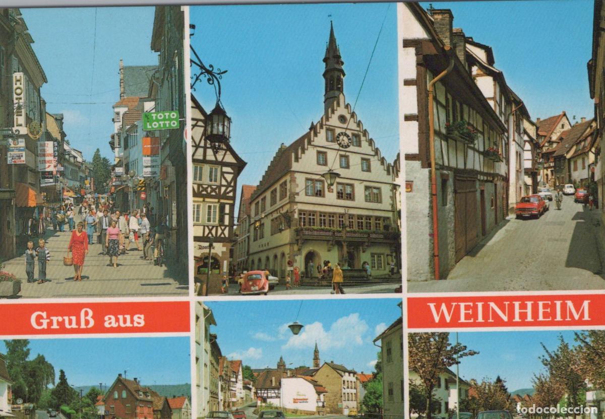 Postales: Germany Weinheim Historic Town Hall and Old Half Timbered Unposted *YAN178
