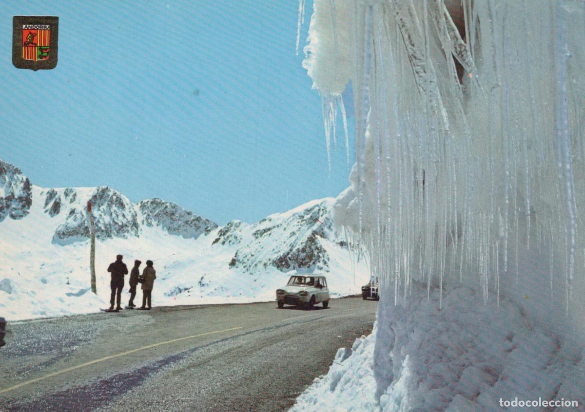 Postcards: Andorra Port D Envalira Winter Mountain Pass Road With Icicles and *YAN188