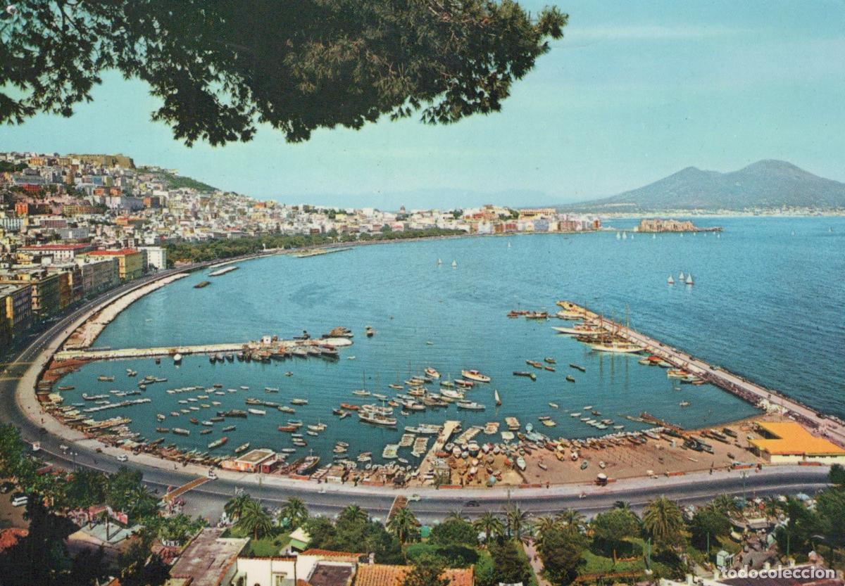 Postcards: Italy Naples Panoramic View of Caracciolo Street and Mergellina Bay *YAN146
