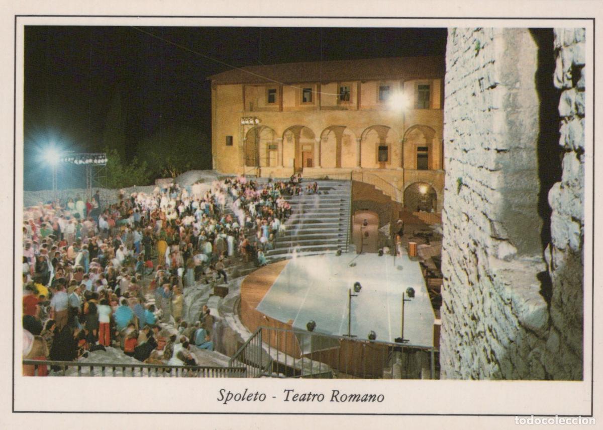 Postcards: Italy Spoleto Roman Theatre Night Performance Architecture Unposted *YAN140