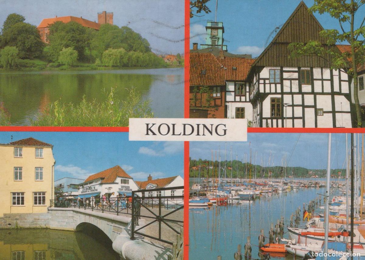 Postales: Denmark Kolding Koldinghus Castle Old Town Bridge Marina Boats *YAN150