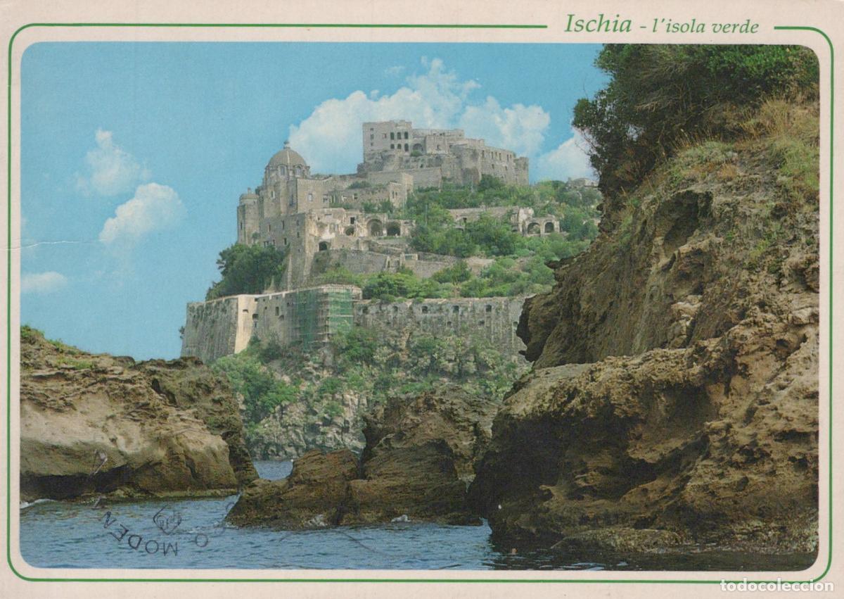 Postcards: Italy Ischia Aragonese Castle On Isola Verde Mediterranean Sea View *YAN228
