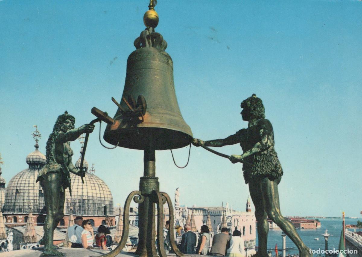 Postcards: Italy Venice Moors Striking Bell Clock Tower St Mark S Square View *YAN239