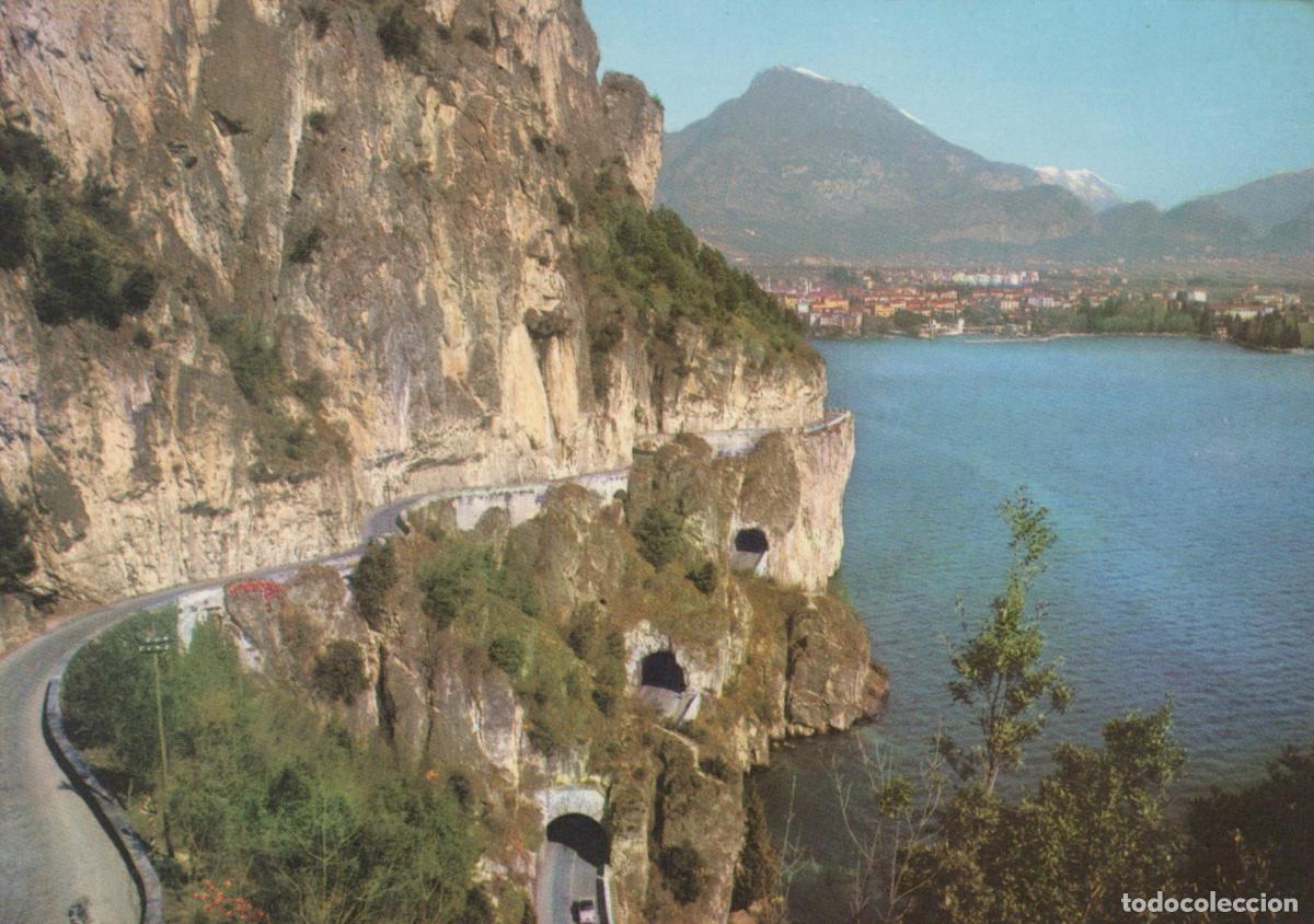 Postcards: Italy Lake Garda Gardesana Occidentale Road Tunnels Mountain Landscape *YAN238