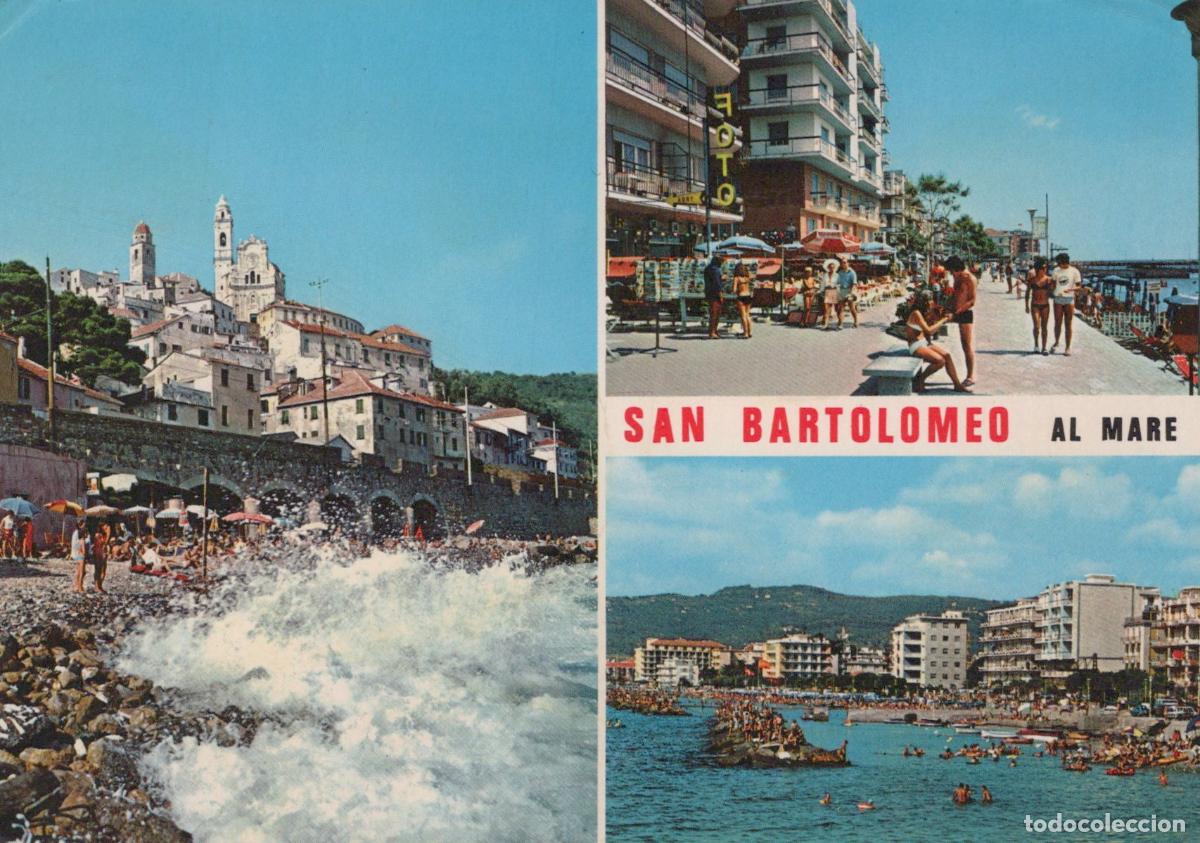 Postkarten: Italy San Bartolomeo Al Mare Riviera Dei Fiori Beachfront Town View *YAN247