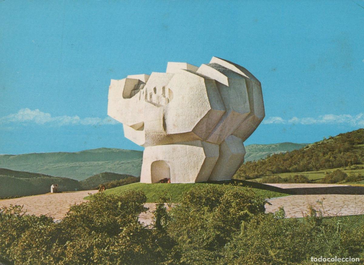 Postkarten: Yugoslavia Gornji Vakuf Uskoplje Makljen Monument Abstract Sculpture *YAN268