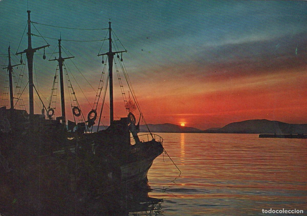 Postkarten: Italy Alghero Sardinia Sunset Fishing Boats Seaport *YAN278