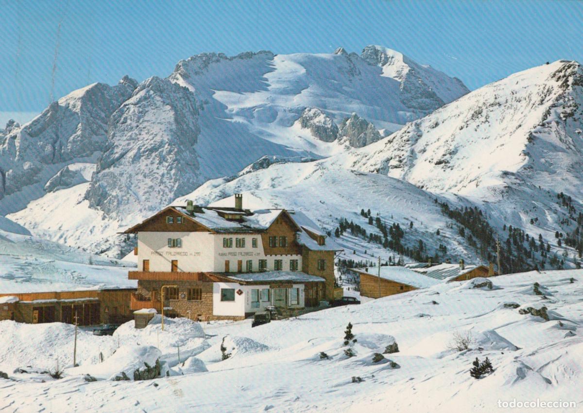 Postkarten: Italy Cortina D Ampezzo Passo Falzarego la Marmolada Winter Mountain *YAN221