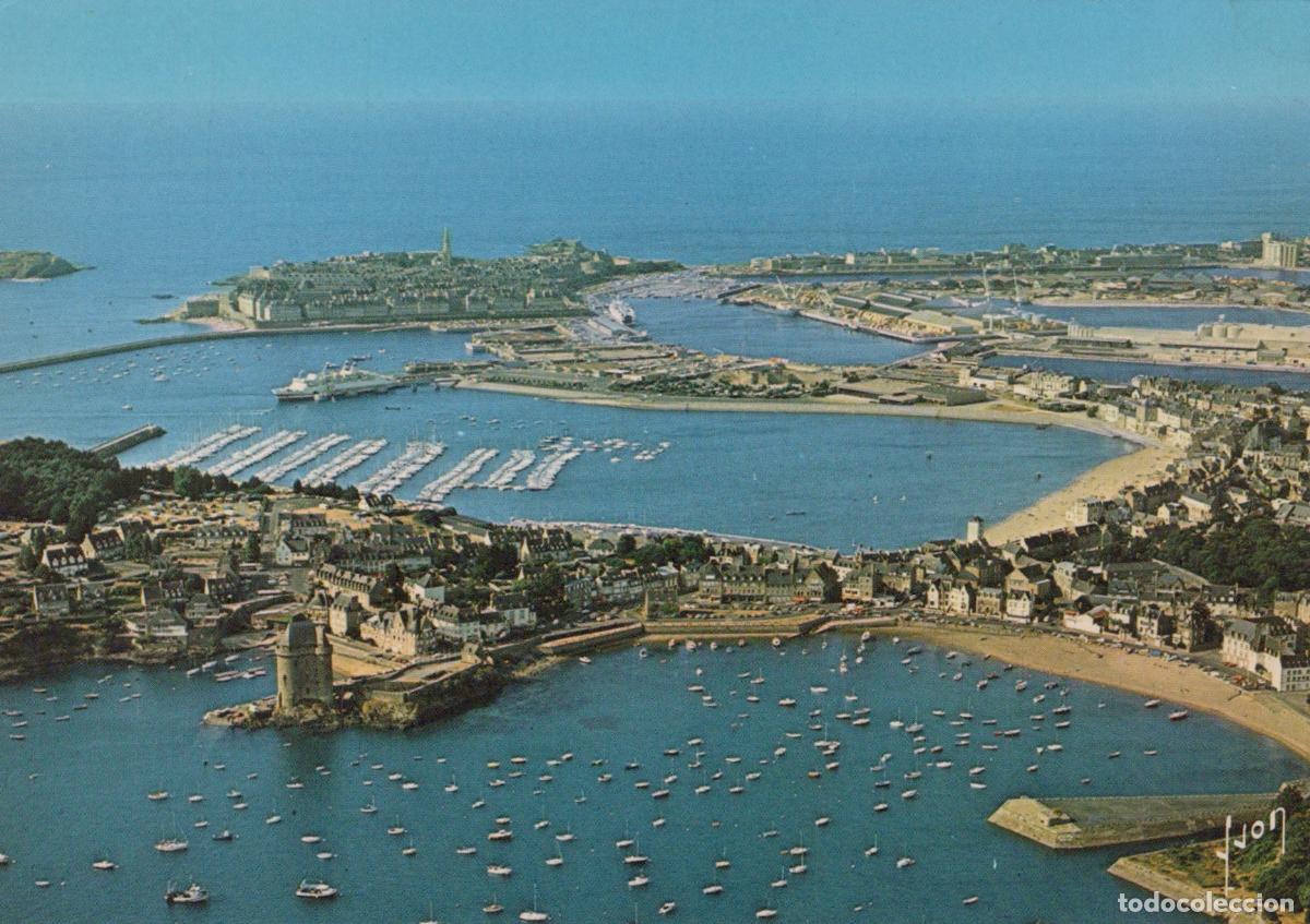 Postkarten: France Saint Malo Aerial View of la Tour Solidor Port of Saint Unposted *YAN298