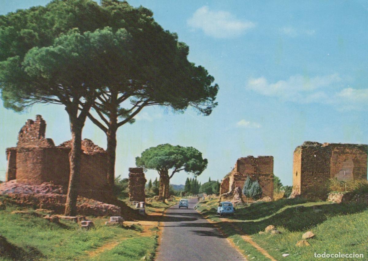Postkarten: Italy Rome Appian Way Ancient Roman Ruins Landscape Vintage Unposted *YAN303