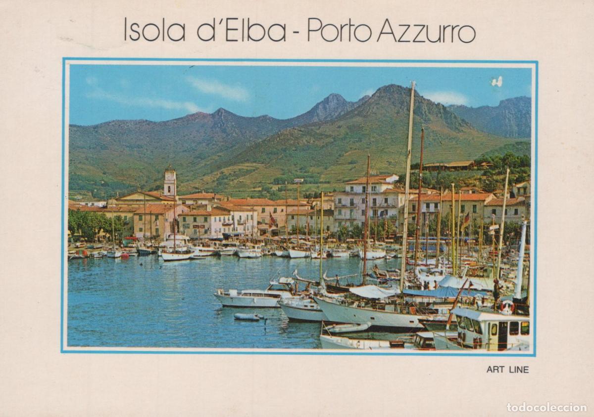 Postais: Italy Porto Azzurro Isola D Elba Scenic Harbor View With Boats Mountains *YAN235
