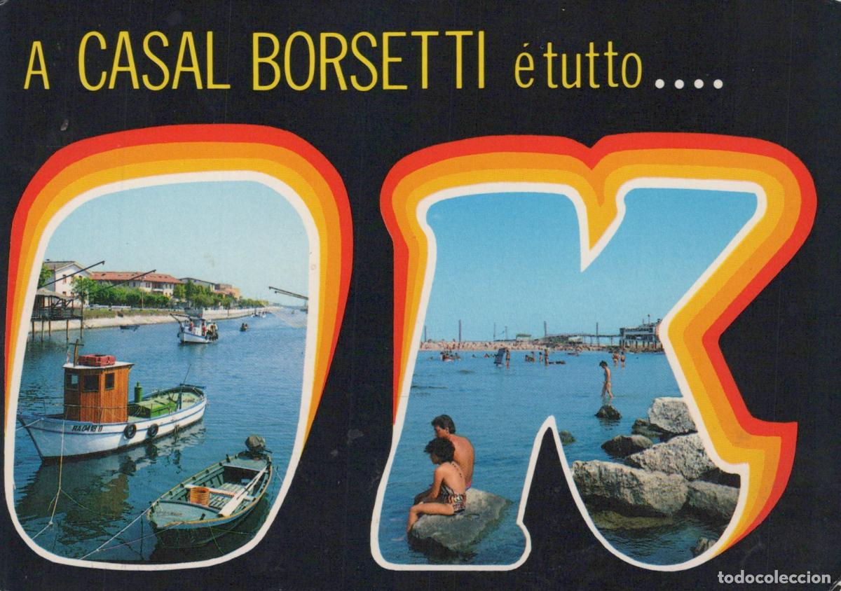 Postcards: Italy Casal Borsetti Canal With Boats Beach Scene 1980s *YAN340