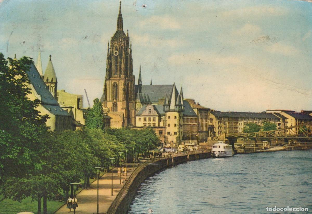 Postcards: Germany Frankfurt am Main Mainufer and Dom River Main Cathedral *YAN250