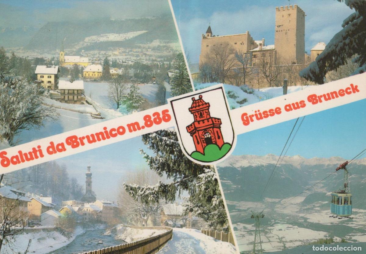 Postcards: Italy Brunico Bruneck Winter Views Castle Town Cable Car South Tyrol *YAN350