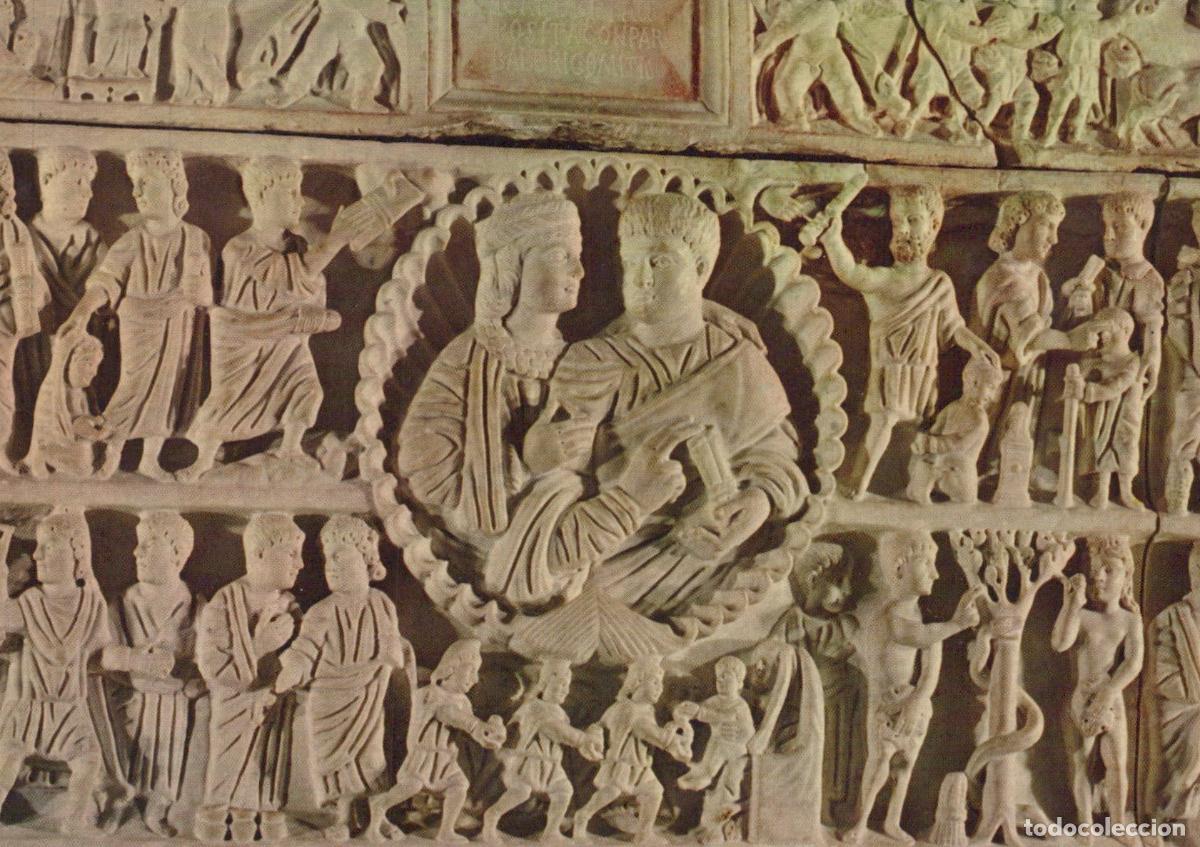 Postcards: Italy Syracuse Adelphia Sarcophagus Ancient Roman Relief Sculpture Art *YAN349