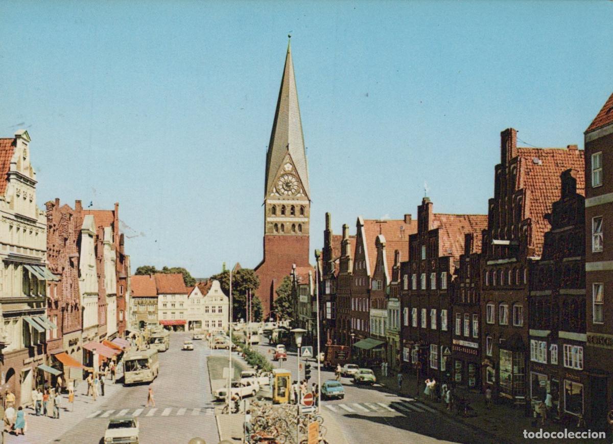 Postcards: Germany L&uuml;neburg Am Sande Street View With St John S Church *YAN369
