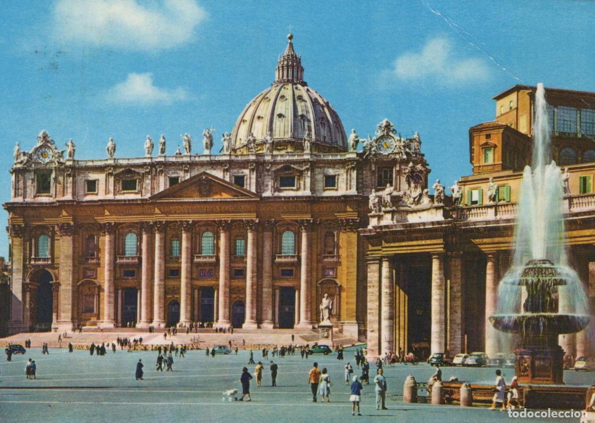 Postcards: Vatican City Vatican City Rome St Peter S Square Basilica Fountain *YAN271