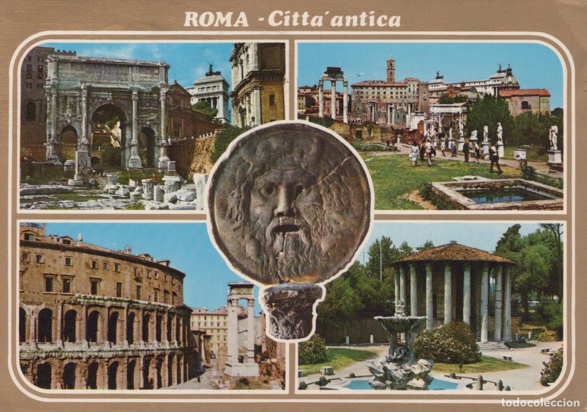 Postcards: Italy Rome Ancient City Collage Arch of Titus Roman Forum Temple of *YAN368
