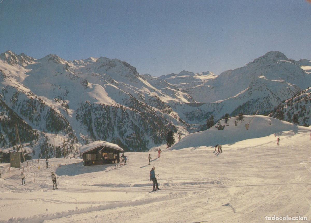 Postcards: Switzerland Super Nendaz VS Skiers On Snowy Mountain Slope With Cabin *YAN280