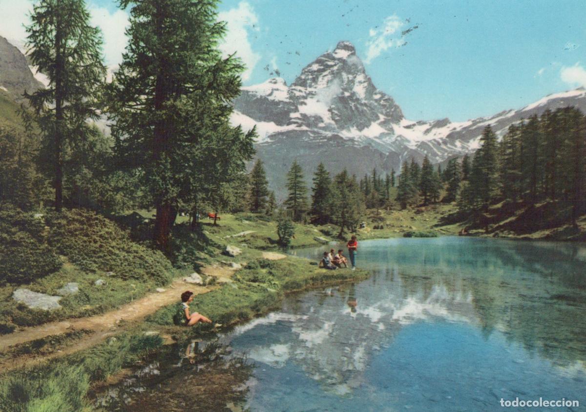 Postais: Italy Cervinia Breuil Blue Lake With Matterhorn Mountain Aosta Valley *YAN415