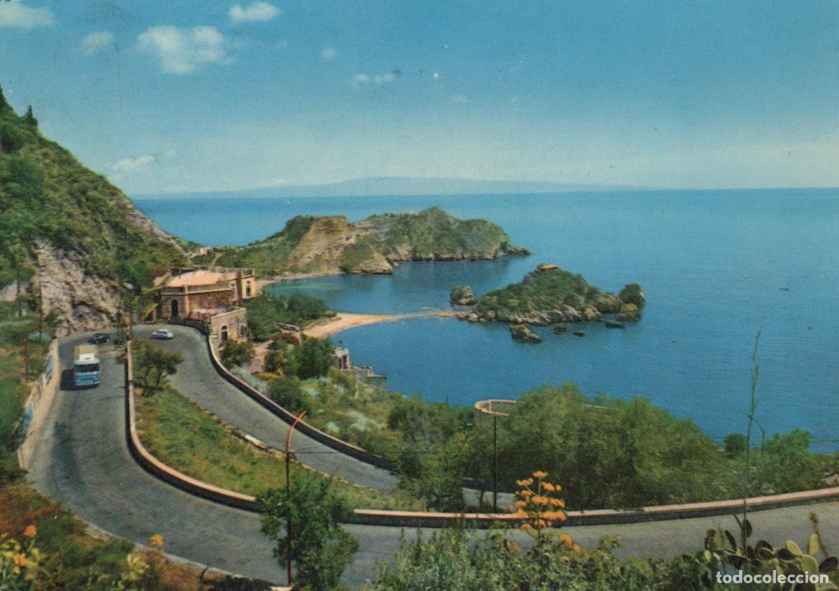 Postais: Italy Taormina Sicily Coastal Road Isola Bella and Capo Sant Andrea *YAN419