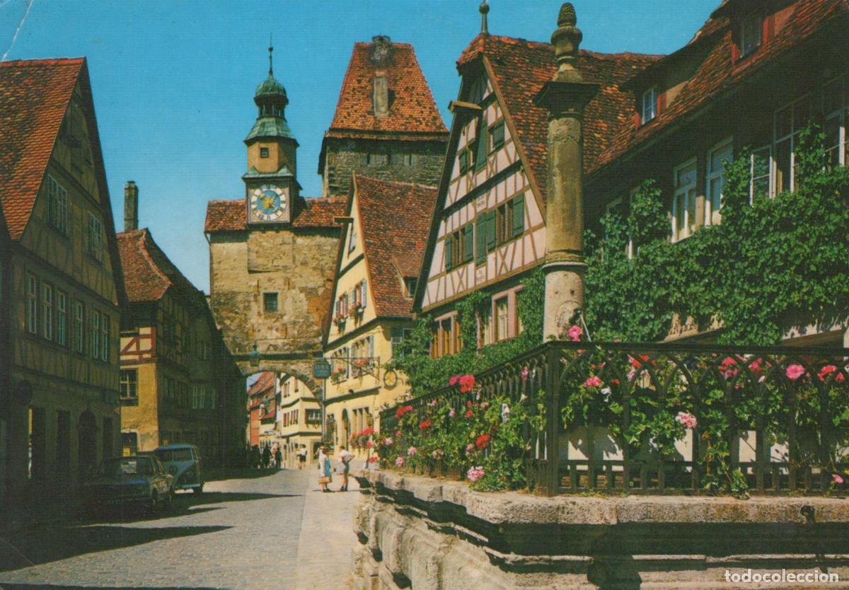 Cartoline: Germany Rothenburg Ob der Tauber Roeder Street With Markusturm Unposted *YAN455