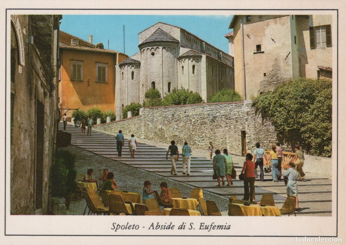 Cartoline: Italy Spoleto Abside DI S Eufemia Church XII Century People On Unposted *YAN459