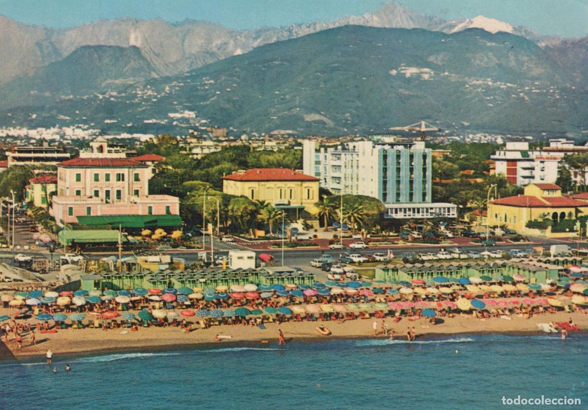 Cartoline: Italy Marina DI Massa Panoramic View of Beach Hotels and Apuan Alps *YAN480