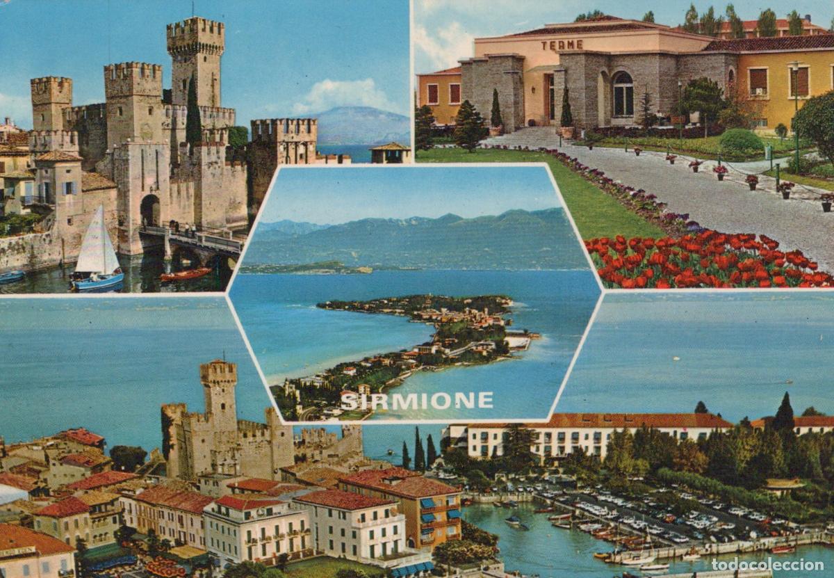 Postkarten: Italy Sirmione Lake Garda Rocca Scaligera Castle Terme Aerial View *YAN336