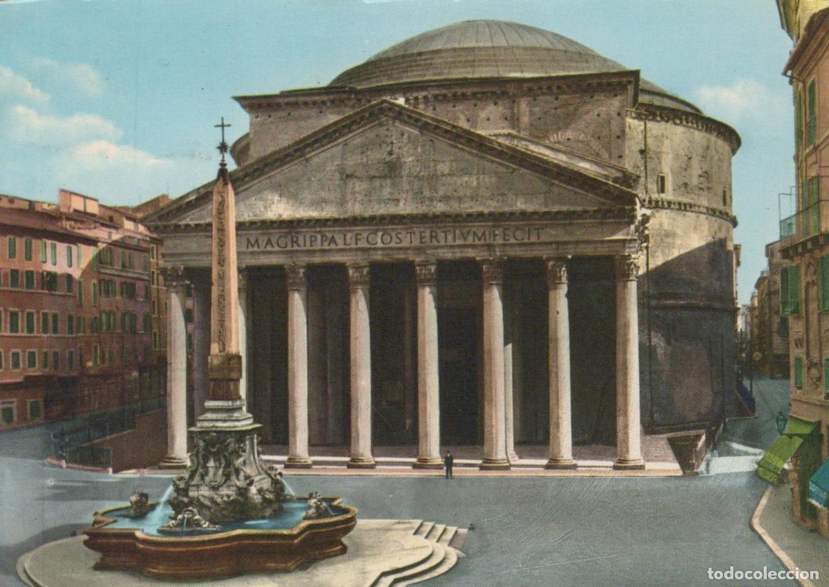 Postkarten: Italy Rome Pantheon Piazza della Rotonda Obelisk Fountain Architecture *YAN341