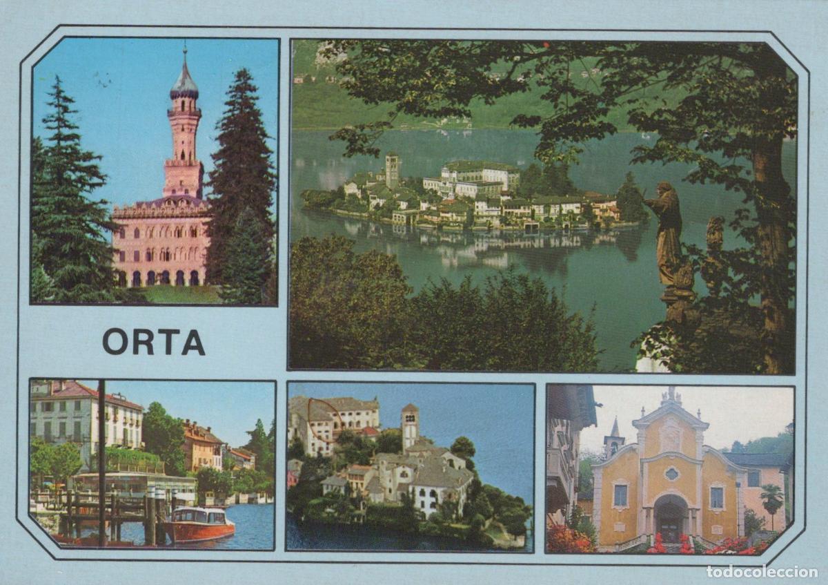 Postkarten: Italy Orta San Giulio Lake Orta Multiple Views Island Buildings *YAN352