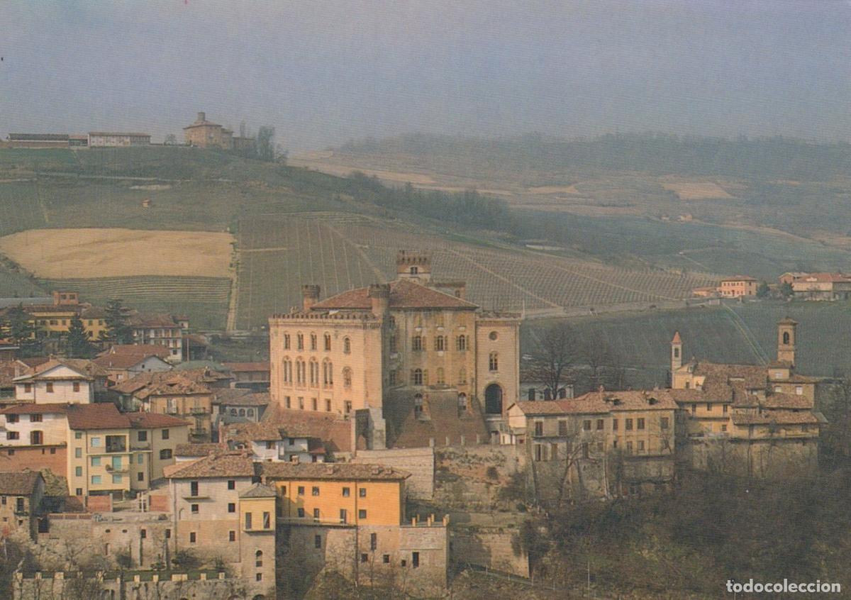 Postkarten: Italy Barolo Panorama Piedmont Castle and Vineyards Landscape Unposted *YAN362