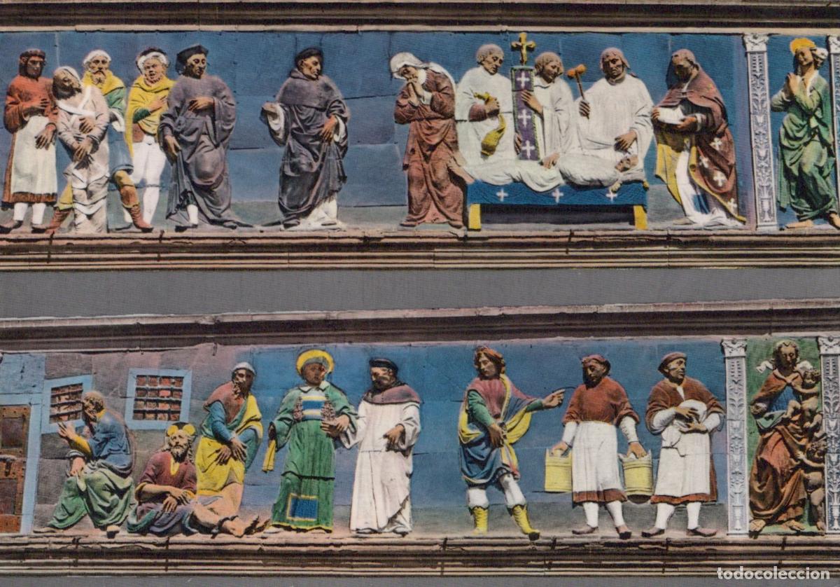 Postales: Italy Pistoia Ospedale del Ceppo Terracotta Friezes By Giovanni Unposted *YAN372